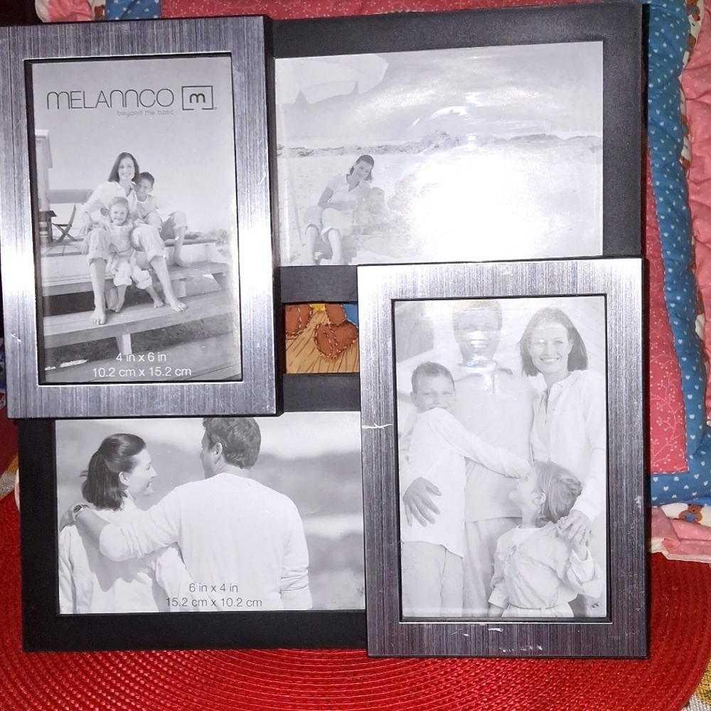 NWOT,Black & Silver, High Quality, 4-Photo,Multi-Photo,Picture Frame🌹